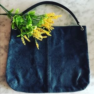 Banana Republic Snakeskin Embossed Leather Bag